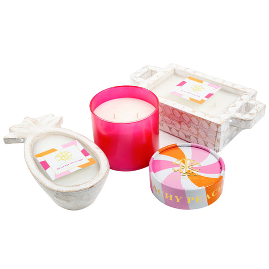 Beachy Peachy Sangria 15 oz 2 Wick Lidded Candle