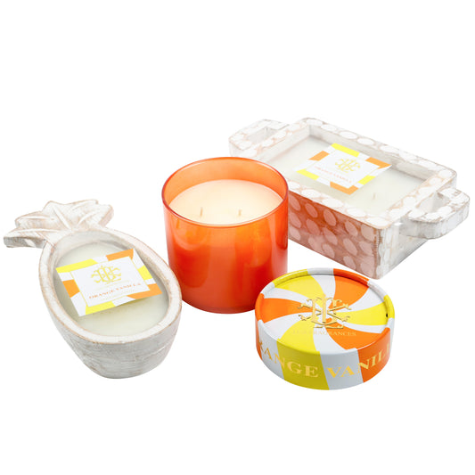 Orange Vanilla 15 oz 2 Wick Lidded Candle