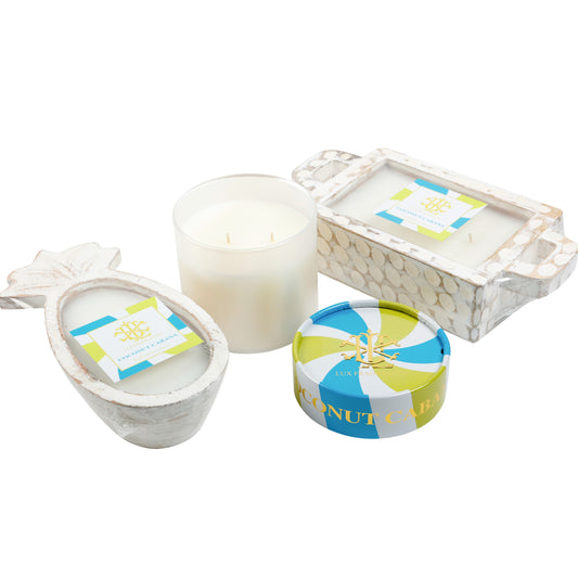 Coconut Cabana 15oz 2 Wick Lidded Candle